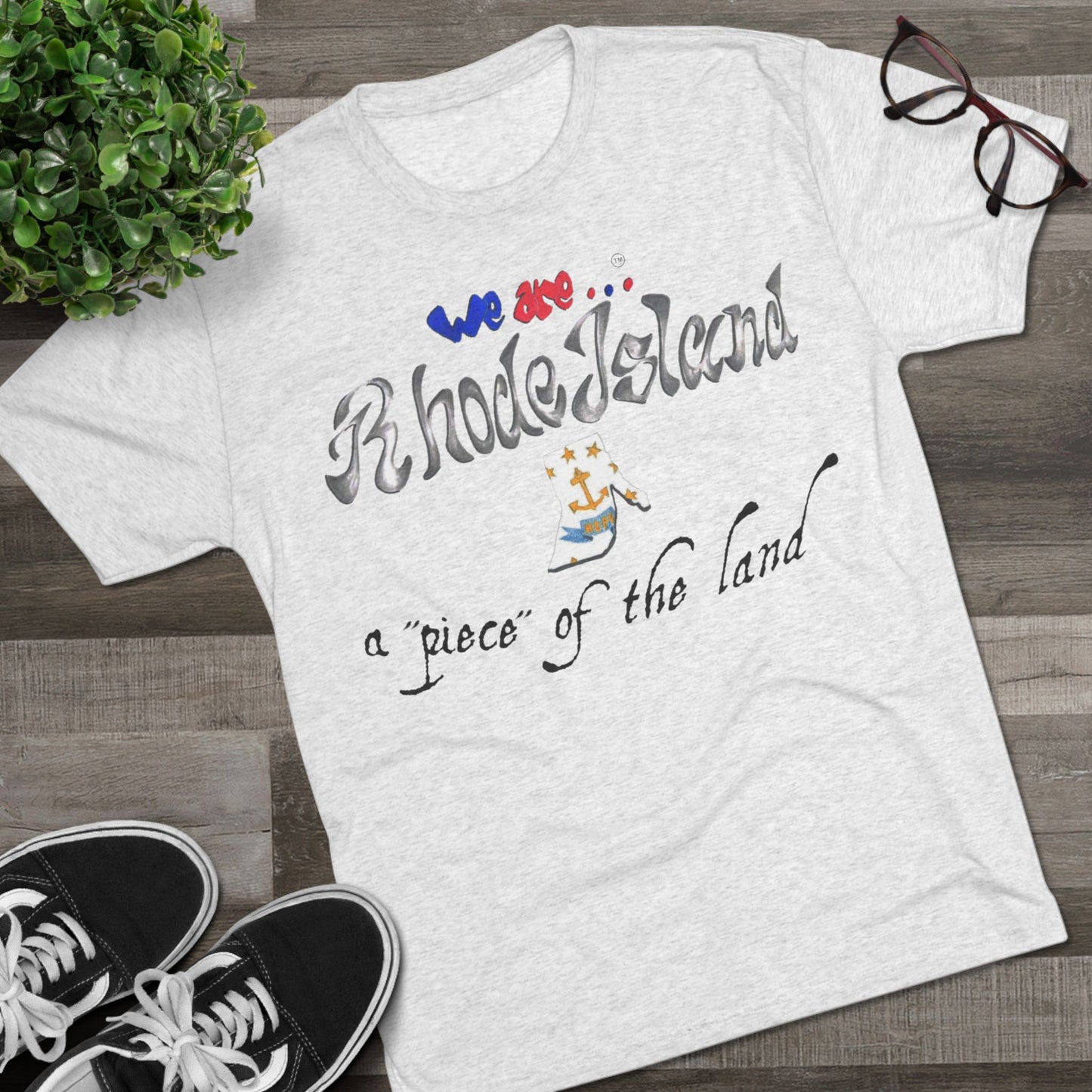 We are... Rhode Island Unisex Tri-Blend Crew Tee