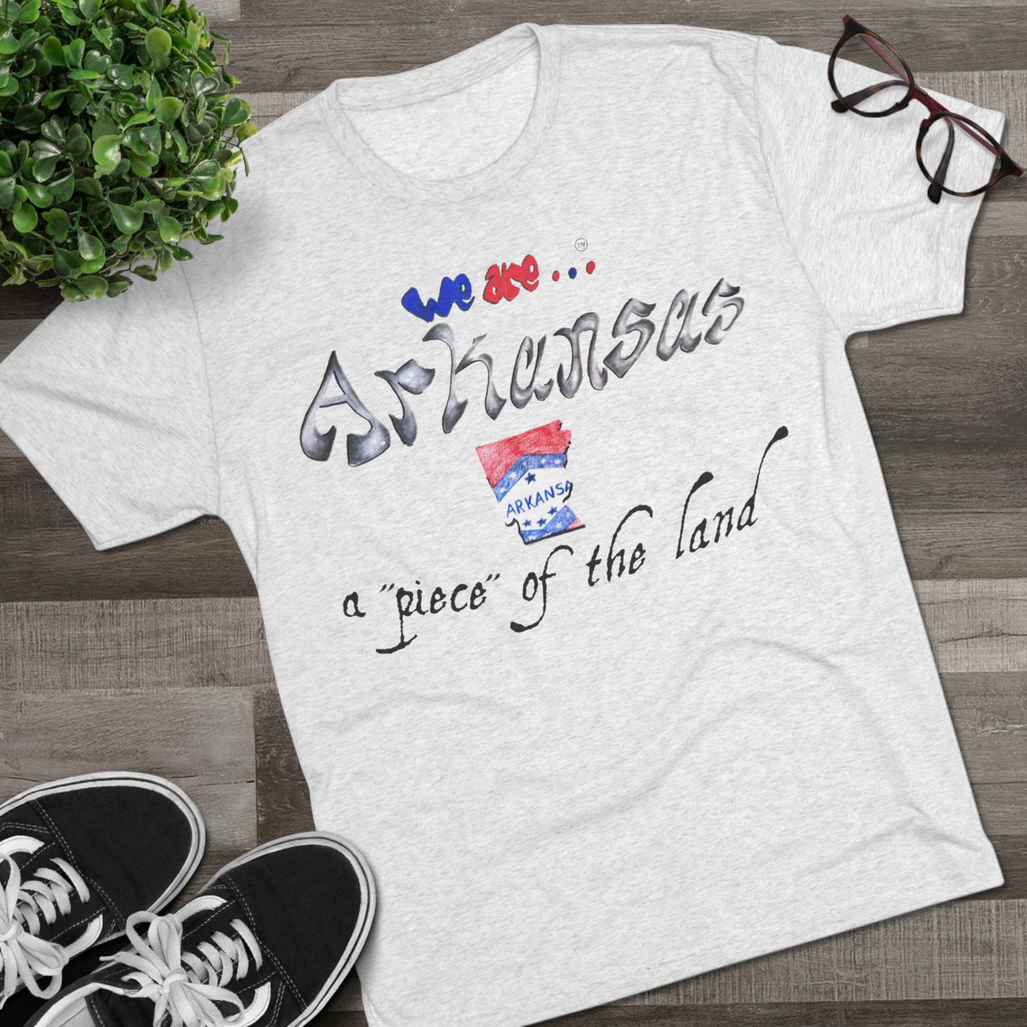 We are... Arkansas Unisex Tri-Blend Crew Tee